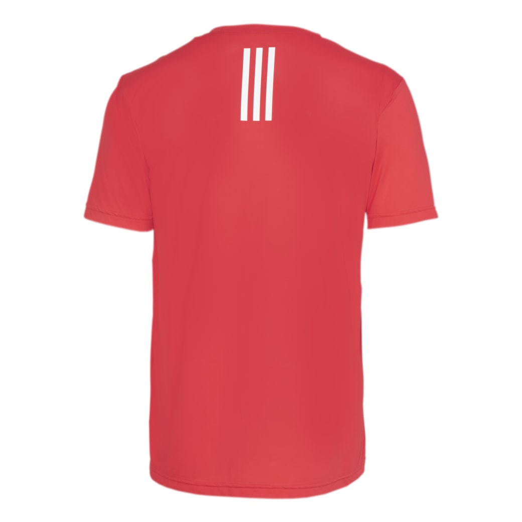 Adidas Camiseta JY1652 M OWN THE RUN 3 LISTRAS Pure Ruby Poliester -2-